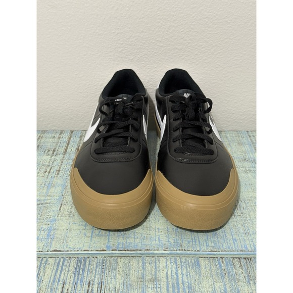 Size 10.5 - Nike Court Shot Black White-Gum Light Brown FQ8146-003 New No Box. - Picture 3 of 10